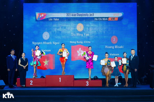 Nữ vận động viên 14 tuổi giành HCB tại Giải khiêu vũ thể thao quốc tế