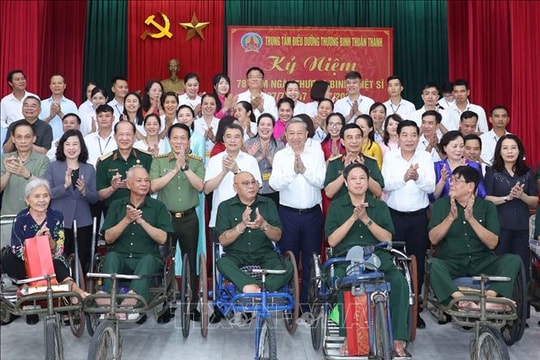 Tổng Bí thư Tô Lâm: Người có công là tài sản quý, là biểu tượng của ý chí, nghị lực Việt Nam