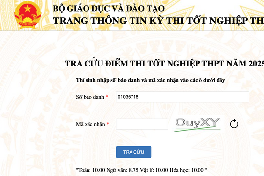 9 thủ khoa đạt điểm tuyệt đối 30/30