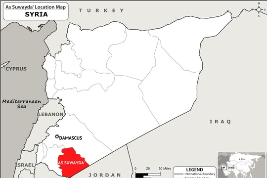 Syria tái triển khai quân đến Suwayda, căng thẳng với Israel leo thang