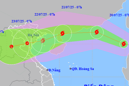 Bão WIPHA đi vào Biển Đông, trở thành cơn bão số 3 năm 2025