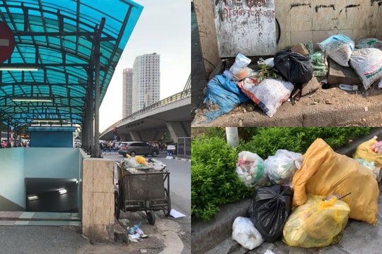Hà Nội: Nhếch nhác rác thải bủa vây tại các hầm đi bộ