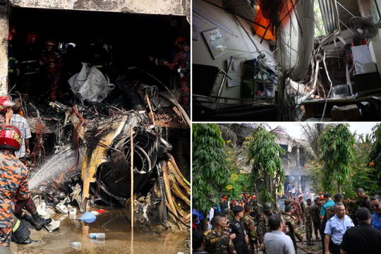 Vụ máy bay quân sự Bangladesh rơi xuống trường học: Ít nhất 19 người thiệt mạng