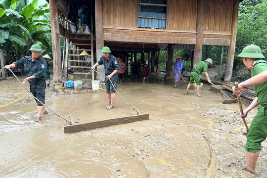 Nghệ An: Công an tỉnh tăng cường lực lượng giúp dân sau bão số 3