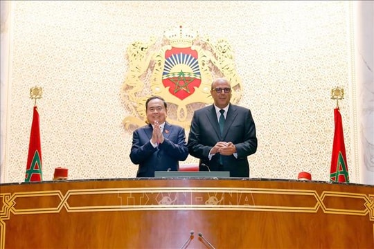 Chủ tịch Quốc hội Trần Thanh Mẫn hội đàm với Chủ tịch Thượng viện Maroc Mohamed Ould Errachid