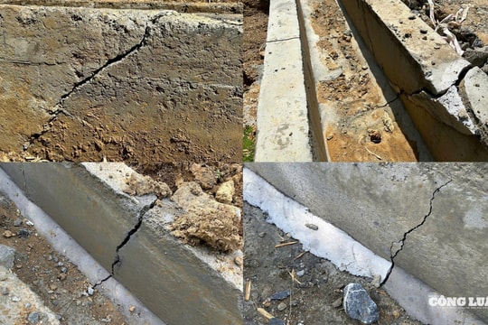 Thanh Hóa: Xuất hiện những vết nứt tại công trình xử lý khẩn cấp đường giao thông nối QL 217 đi xã Tam Lư