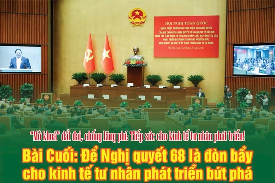Bài Cuối: Để Nghị quyết 68 là đòn bẩy cho kinh tế tư nhân phát triển bứt phá