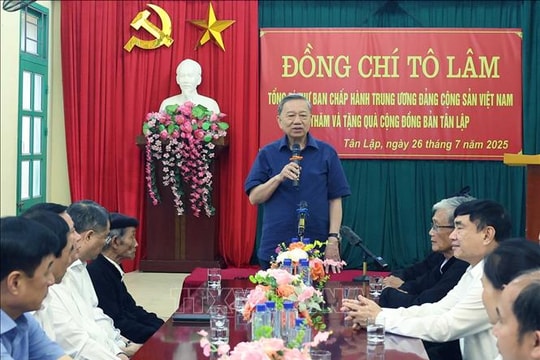 Tổng Bí thư Tô Lâm kiểm tra vận hành hoạt động hệ thống chính trị xã Si Pa Phìn (tỉnh Điện Biên)