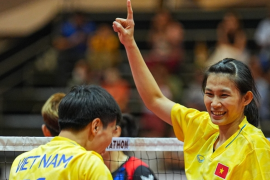 Thắng ngược Thái Lan, cầu mây nữ Việt Nam vô địch World Cup cầu mây