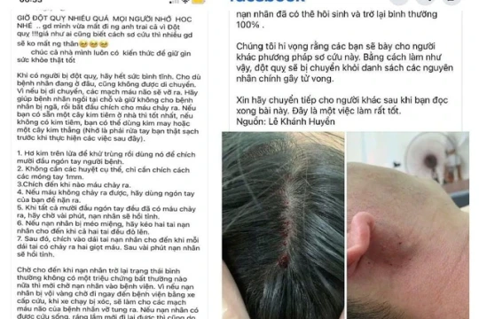 Nguy hiểm chết người từ tin giả “chích máu chữa đột quỵ” lan truyền trên mạng