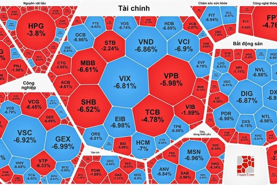 VN-Index giảm sốc hơn 4% sau phiên tạo lập mốc đỉnh lịch sử