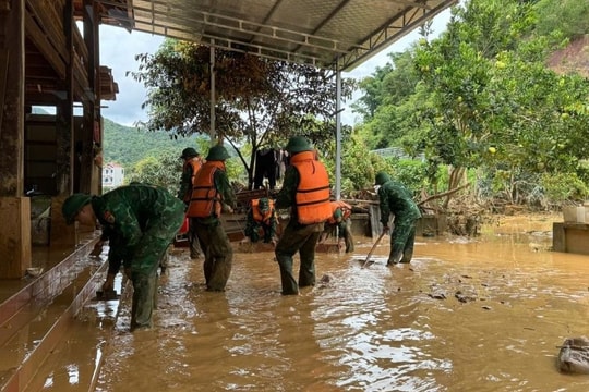 Quân đội khẩn trương khắc phục hậu quả mưa lũ tại tỉnh Điện Biên, Sơn La
