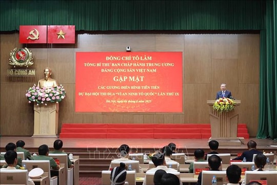 Tổng Bí thư gặp mặt điển hình tiên tiến dự Đại hội thi đua 'Vì An ninh Tổ quốc' lần thứ 9