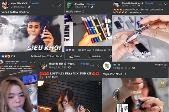 Xử lý hành vi quảng cáo, bán thuốc lá điện tử theo hình thức thương mại điện tử