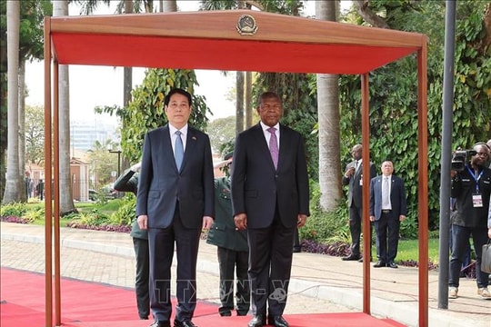 Lễ đón Chủ tịch nước Lương Cường thăm cấp Nhà nước Cộng hòa Angola