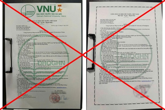 Cảnh báo lừa đảo 'trúng tuyển' Đại học Quốc gia Hà Nội