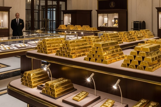 Giá vàng trưa nay 12/8/2025: Giá vàng trong nước ở sát trần, giữ mốc 123,9 triệu, vàng thế giới hồi phục