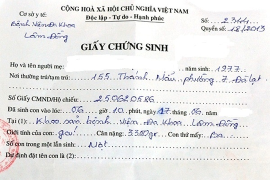 Bộ Y tế cảnh báo thủ đoạn làm giả giấy chứng sinh để mua bán trẻ em