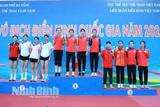 Đoàn vận động viên Ninh Bình giành 2 Huy chương Vàng tại Giải vô địch Điền kinh Quốc gia 2025