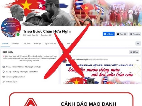 Cảnh báo trang Facebook giả mạo chương trình ủng hộ Cuba