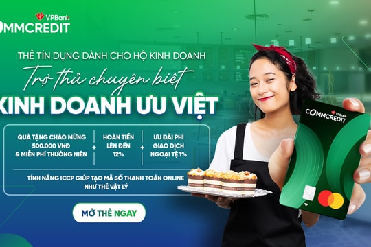 VPBank CommCredit - thẻ tín dụng đầu tiên cho hộ kinh doanh tại Việt Nam
