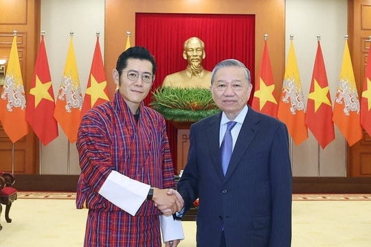 Tổng Bí thư Tô Lâm tiếp Quốc vương Bhutan