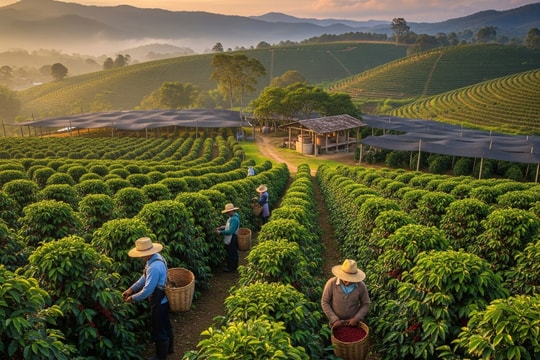 Dự báo giá cà phê ngày mai 20/8: Rực rỡ sắc xanh