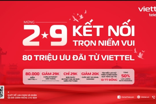 Viettel tung 80 triệu ưu đãi mừng đại lễ 2/9