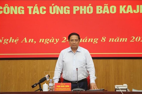 Thủ tướng Phạm Minh Chính trực tiếp chỉ đạo ứng phó bão số 5 tại Nghệ An