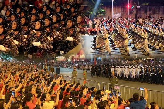 Người dân mãn nhãn với khí thế hào hùng trong buổi tổng hợp luyện A80 lần 2