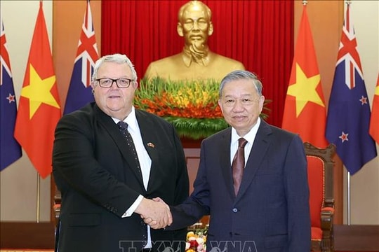 Tổng Bí thư Tô Lâm tiếp Chủ tịch Quốc hội New Zealand Gerry Brownlee