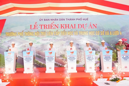 Hai trường nội trú liên cấp 500 tỷ đồng cho học sinh miền núi A Lưới được khởi công
