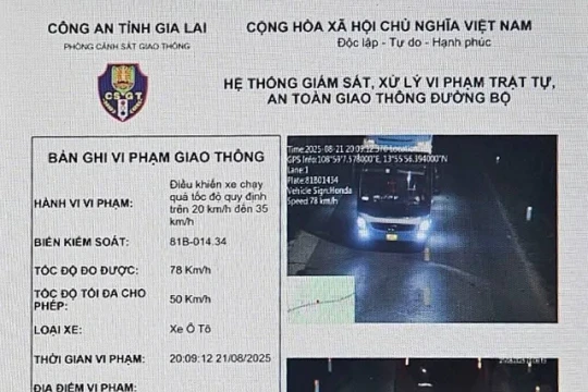 Gia Lai: Hai ô tô vi phạm tốc độ đến 28 lần chỉ trong vài tháng