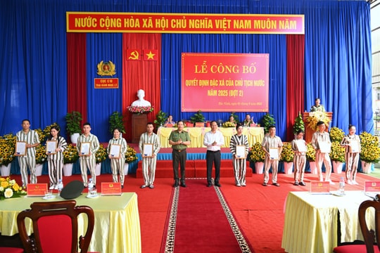 Công bố Quyết định đặc xá của Chủ tịch nước tại Trại giam Ngọc Lý