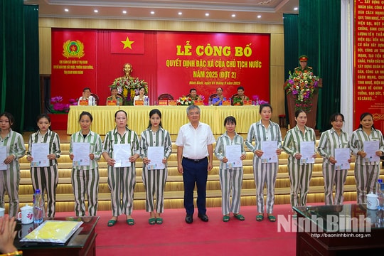 Ninh Bình: Công bố Quyết định đặc xá cho hơn 600 phạm nhân