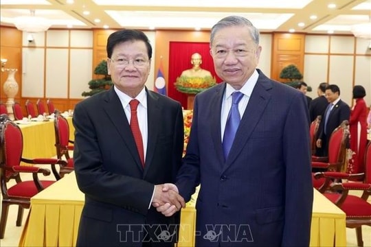 Tổng Bí thư Tô Lâm hội kiến Tổng Bí thư, Chủ tịch nước Lào Thongloun Sisoulith