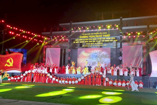 ​Nghệ thuật và pháo hoa thắp sáng đêm 2/9: Bắc Ninh tái hiện hành trình 80 năm hào hùng của dân tộc