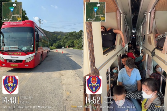 Xử lý hai xe khách “nhồi nhét” hàng chục hành khách trên cao tốc và quốc lộ