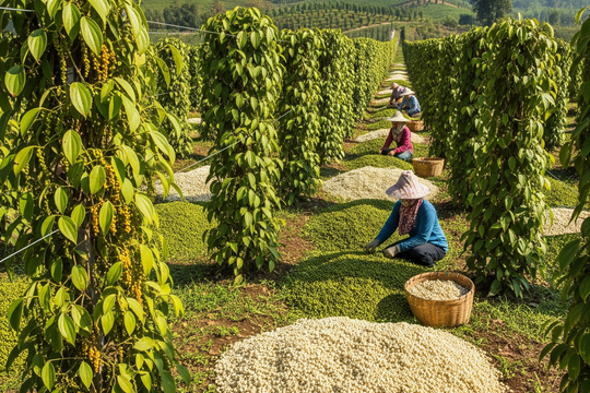 Giá nông sản hôm nay 22/10/2025: Giá cà phê và hồ tiêu duy trì ổn định