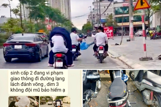 Hà Nội: Xử lý nhóm thanh niên vi phạm giao thông từ phản ánh người dân