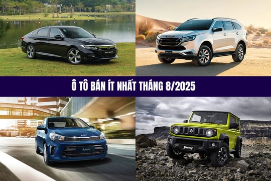 10 ô tô bán ít nhất tháng 8/2025: Kia áp đảo Top 5
