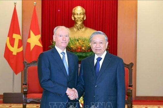 Tổng Bí thư Tô Lâm tiếp Trợ lý Tổng thống Nga, Chủ tịch Hội đồng Biển Liên bang Nga