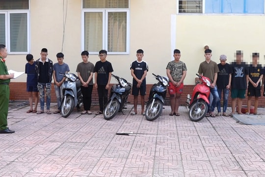 Nghệ An: Bắt tạm giam 8 đối tượng gây rối trật tự công cộng