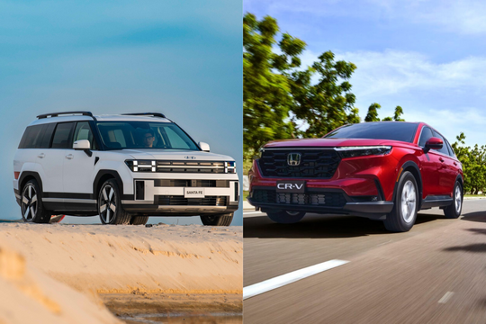 Chi phí lăn bánh tương đương, chọn Hyundai Santa Fe hay Honda CR-V?