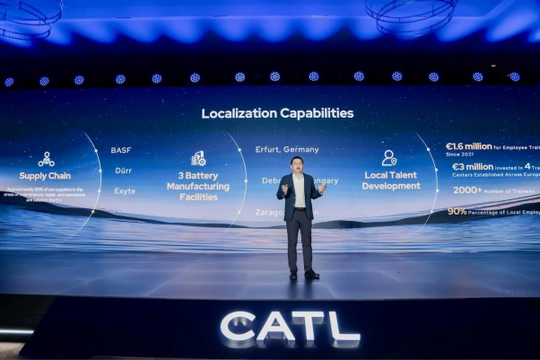 Hãng CALT của Trung Quốc dự định phát triển pin xe điện mới sạc 10 phút chạy gần 500km