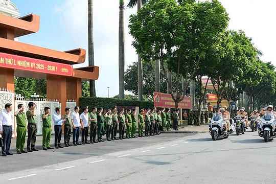 Ninh Bình: Ra quân bảo đảm an ninh trật tự Đại hội đại biểu Đảng bộ tỉnh lần thứ I, nhiệm kỳ 2025 - 2030