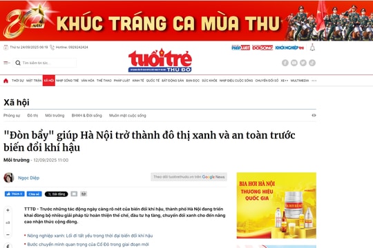 Báo chí tuyên truyền một cách sinh động các hoạt động nổi bật về bảo vệ môi trường