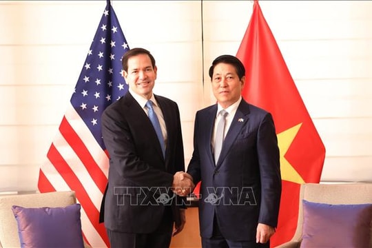 Chủ tịch nước Lương Cường tiếp Ngoại trưởng Hoa Kỳ Marco Rubio, thúc đẩy quan hệ Đối tác chiến lược toàn diện