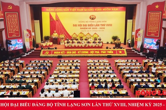 Khai mạc Đại hội Đảng bộ tỉnh Lạng Sơn lần thứ XVIII, nhiệm kỳ 2025 - 2030