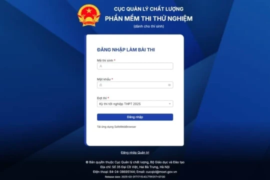 Giao diện thi tốt nghiệp THPT 2026 trên máy tính, thí sinh biết điểm ngay tại phòng thi